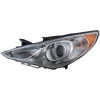 SONATA 11-14 HEAD LAMP LH, Assembly, Halogen, Type 2, Chrome Interior, (Exc. Hybrid Model) - CAPA