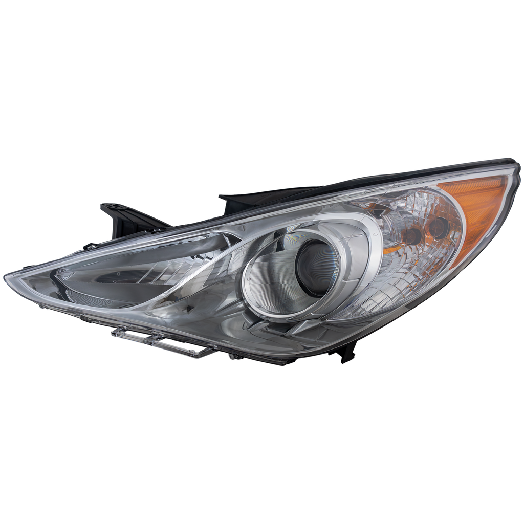SONATA 11-14 HEAD LAMP LH, Assembly, Halogen, Type 2, Chrome Interior, (Exc. Hybrid Model) - CAPA