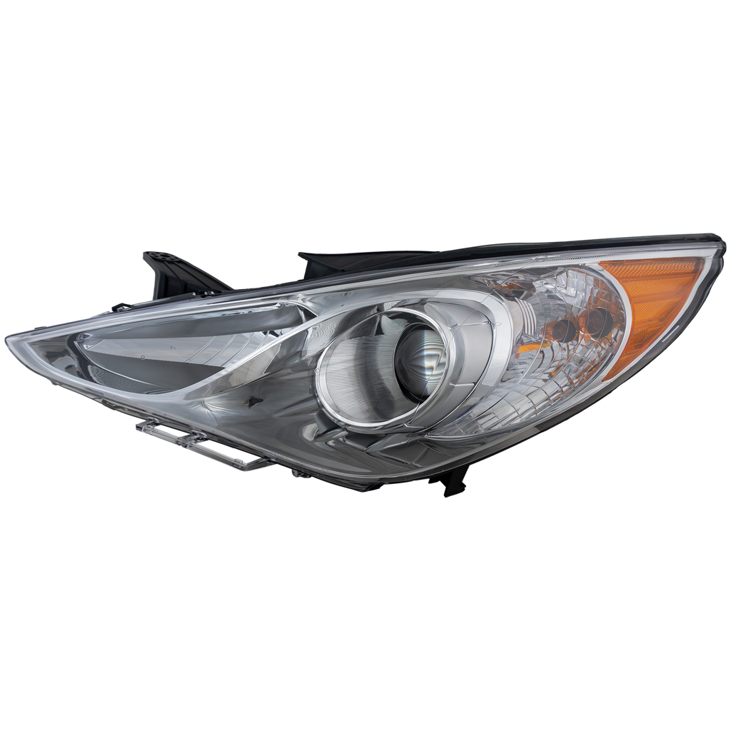 SONATA 11-14 HEAD LAMP LH, Assembly, Halogen, Type 2, Chrome Interior, (Exc. Hybrid Model) - CAPA