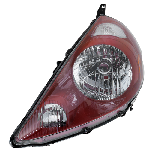 FIT 07-08 HEAD LAMP LH, Lens and Housing, Milano Red Interior, Code R81 - CAPA