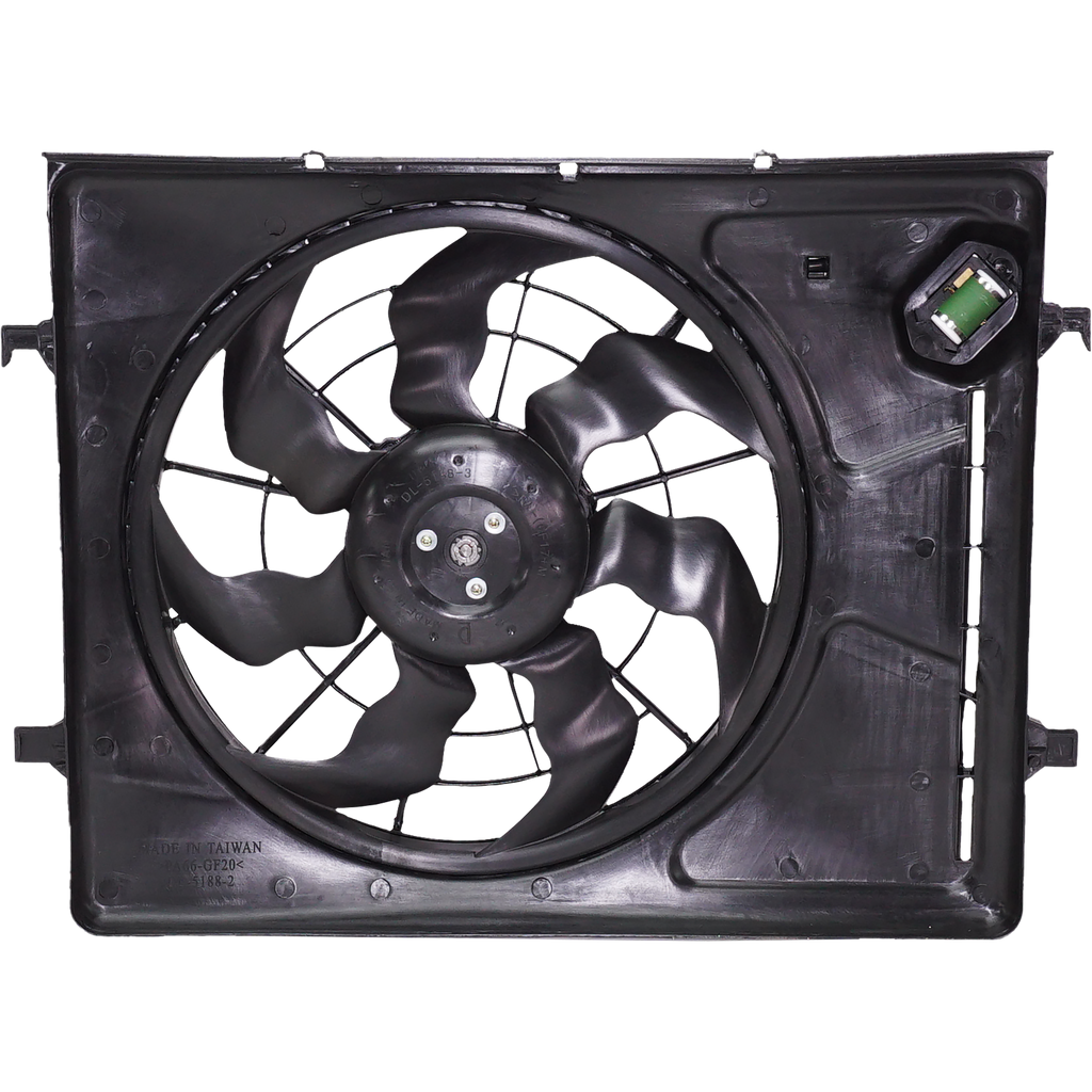 ELANTRA 07-10 RADIATOR FAN ASSEMBLY, Auto Trans, (Hatchback/Sedan/Wagon, 09-12), Includes resistor