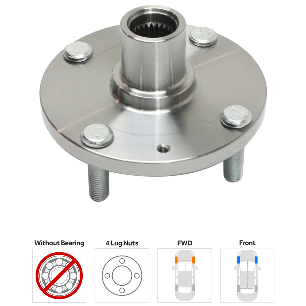 TIBURON 98-01 FRONT HUB ASSEMBLY RH=LH, 4 Studs