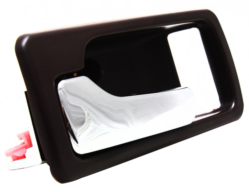 ACCORD 90-93 FRONT INTERIOR DOOR HANDLE LH, Chrome + Red, w/o Power Lock, USA Built, Coupe
