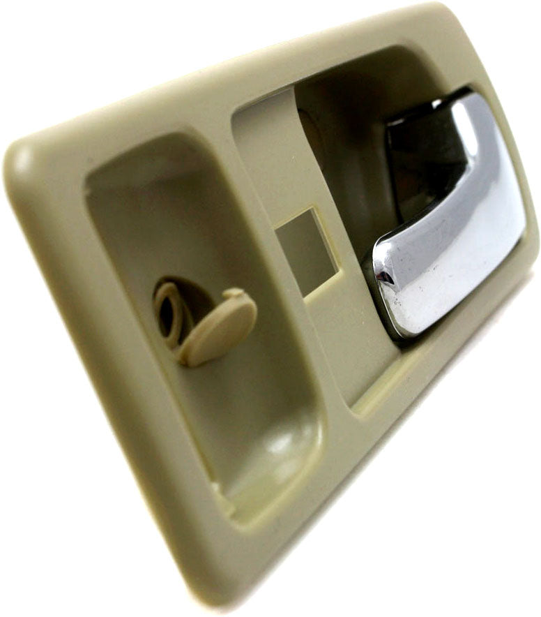 ACCORD 90-93 FRONT INTERIOR DOOR HANDLE RH, Chrome + Beige, w/ Power Lock, USA Built, Coupe