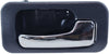 ACCORD 90-93 REAR INTERIOR DOOR HANDLE RH, Chrome Lever/Dark Blue Housing, w/o Lock Hole, Sedan