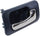 ACCORD 90-93 REAR INTERIOR DOOR HANDLE RH, Chrome Lever/Dark Blue Housing, w/o Lock Hole, Sedan