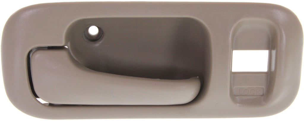 ODYSSEY 95-98/CR-V 97-01 FRONT INTERIOR DOOR HANDLE LH, Beige, Plastic, w/ Lock Hole