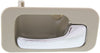 ACCORD 90-93 REAR INTERIOR DOOR HANDLE RH, Chrome Lever+Beige Hsg., Plastic, Sedan