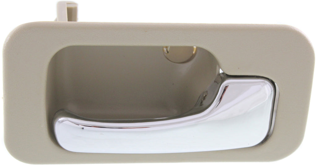ACCORD 90-93 REAR INTERIOR DOOR HANDLE RH, Chrome Lever+Beige Hsg., Plastic, Sedan