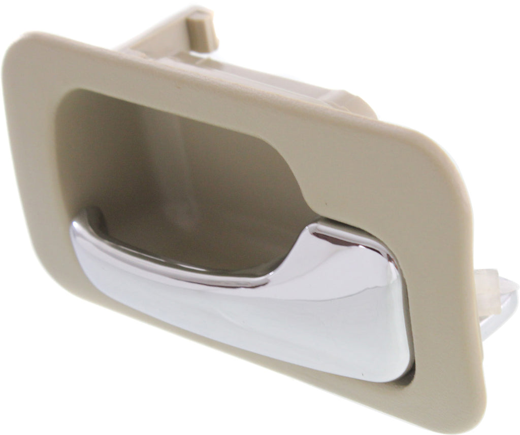 ACCORD 90-93 REAR INTERIOR DOOR HANDLE RH, Chrome Lever+Beige Hsg., Plastic, Sedan