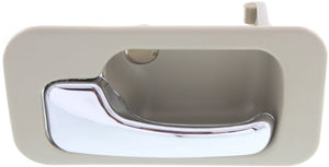 ACCORD 90-93 REAR INTERIOR DOOR HANDLE LH, Chrome Lever+Beige Hsg., Plastic, Sedan