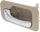 ACCORD 90-93 REAR INTERIOR DOOR HANDLE LH, Chrome Lever+Beige Hsg., Plastic, Sedan