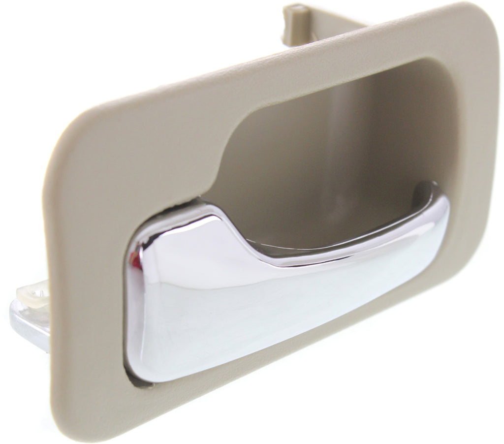 ACCORD 90-93 REAR INTERIOR DOOR HANDLE LH, Chrome Lever+Beige Hsg., Plastic, Sedan