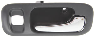 ODYSSEY 95-98/CR-V 97-01 REAR INTERIOR DOOR HANDLE RH, Chrome Lever+Deep Gray Housing, Plastic, w/ Lock Hole