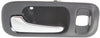 ODYSSEY 95-98/CR-V 97-01 REAR INTERIOR DOOR HANDLE LH, Chrome Lever+Deep Gray Housing, Plastic, w/ Lock Hole