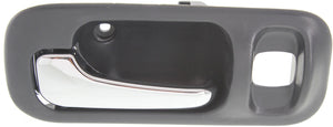 ODYSSEY 95-98/CR-V 97-01 REAR INTERIOR DOOR HANDLE LH, Chrome Lever+Deep Gray Housing, Plastic, w/ Lock Hole