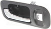 ODYSSEY 95-98/CR-V 97-01 REAR INTERIOR DOOR HANDLE LH, Chrome Lever+Deep Gray Housing, Plastic, w/ Lock Hole