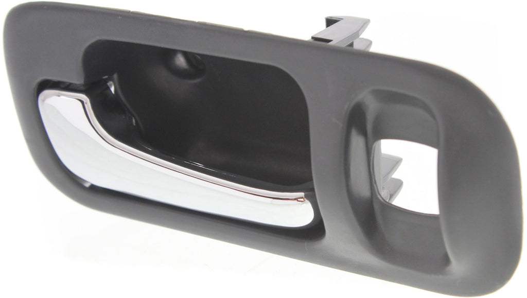 ODYSSEY 95-98/CR-V 97-01 REAR INTERIOR DOOR HANDLE LH, Chrome Lever+Deep Gray Housing, Plastic, w/ Lock Hole