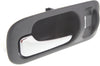ODYSSEY 95-98/CR-V 97-01 REAR INTERIOR DOOR HANDLE LH, Chrome Lever+Deep Gray Housing, Plastic, w/ Lock Hole