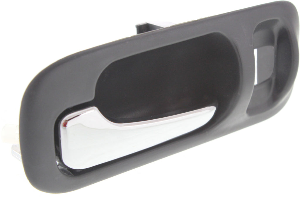 ODYSSEY 95-98/CR-V 97-01 REAR INTERIOR DOOR HANDLE LH, Chrome Lever+Deep Gray Housing, Plastic, w/ Lock Hole