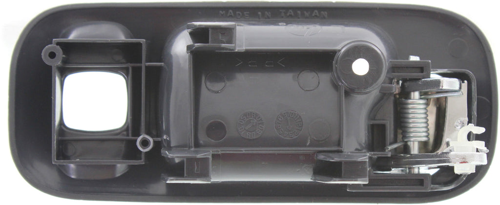 ODYSSEY 95-98/CR-V 97-01 REAR INTERIOR DOOR HANDLE LH, Chrome Lever+Deep Gray Housing, Plastic, w/ Lock Hole