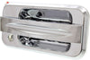 H2 03-09 FRONT EXTERIOR DOOR HANDLE RH, All Chrome, w/ Keyhole, w/ Slash Design Lever