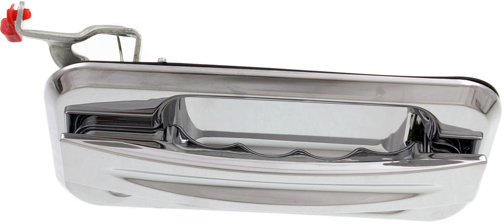 H2 03-09 FRONT EXTERIOR DOOR HANDLE RH, All Chrome, w/ Keyhole, w/ Slash Design Lever