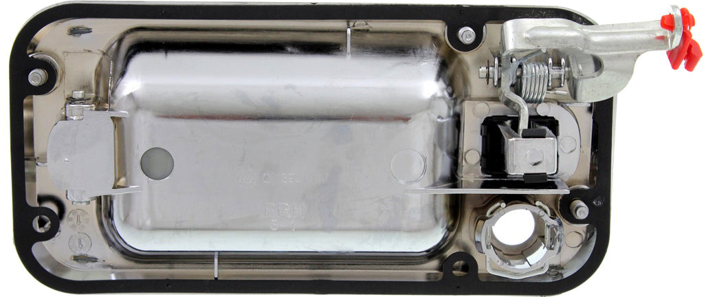H2 03-09 FRONT EXTERIOR DOOR HANDLE RH, All Chrome, w/ Keyhole, w/ Slash Design Lever