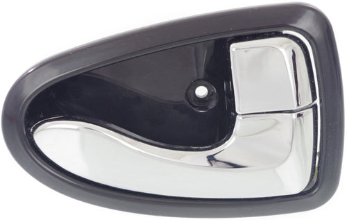 ACCENT 00-06 FRONT INTERIOR DOOR HANDLE RH, Chrome Lever+Black Housing, Plas, Hatchback/Sedan (=REAR)