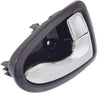 ACCENT 00-06 FRONT INTERIOR DOOR HANDLE RH, Chrome Lever+Black Housing, Plas, Hatchback/Sedan (=REAR)