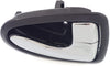 ACCENT 00-06 FRONT INTERIOR DOOR HANDLE RH, Chrome Lever+Black Housing, Plas, Hatchback/Sedan (=REAR)