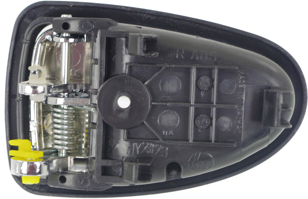 ACCENT 00-06 FRONT INTERIOR DOOR HANDLE RH, Chrome Lever+Black Housing, Plas, Hatchback/Sedan (=REAR)