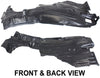 G35 03-04 FRONT FENDER LINER LH, Rear Section, Standard Transmission, 4-Door, Sedan