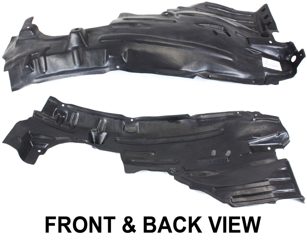 G35 03-04 FRONT FENDER LINER LH, Rear Section, Standard Transmission, 4-Door, Sedan