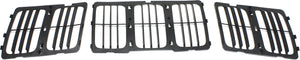 GRAND CHEROKEE 14-16 GRILLE, Louvered Insert, Textured Black Shell and Insert