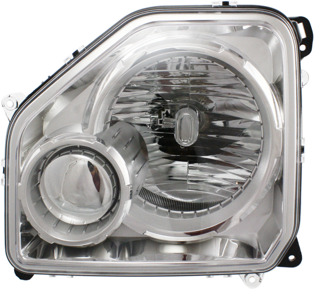LIBERTY 08-12 HEAD LAMP RH, Assembly, Halogen, Chrome Interior, w/o Fog Light, Round Bulb Shield