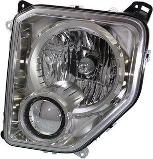 LIBERTY 08-12 HEAD LAMP LH, Assembly, Halogen, Chrome Interior, w/o Fog Light, Round Bulb Shield - CAPA