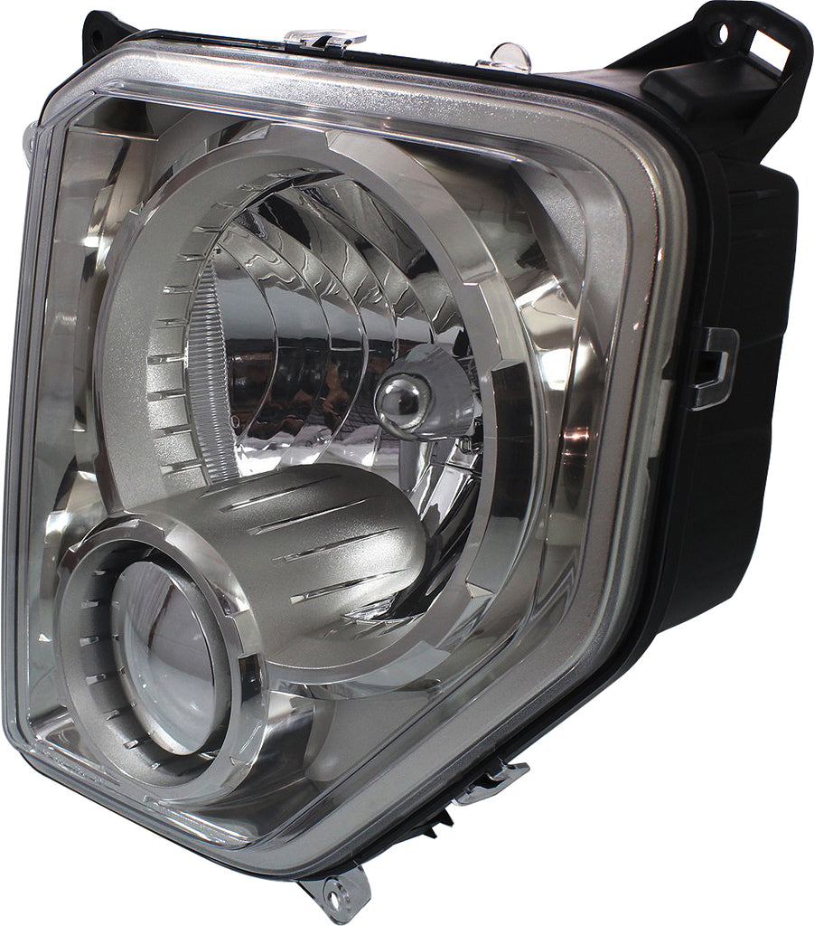 LIBERTY 08-12 HEAD LAMP LH, Assembly, Halogen, Chrome Interior, w/o Fog Light, Round Bulb Shield - CAPA