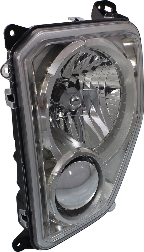 LIBERTY 08-12 HEAD LAMP LH, Assembly, Halogen, Chrome Interior, w/o Fog Light, Round Bulb Shield - CAPA