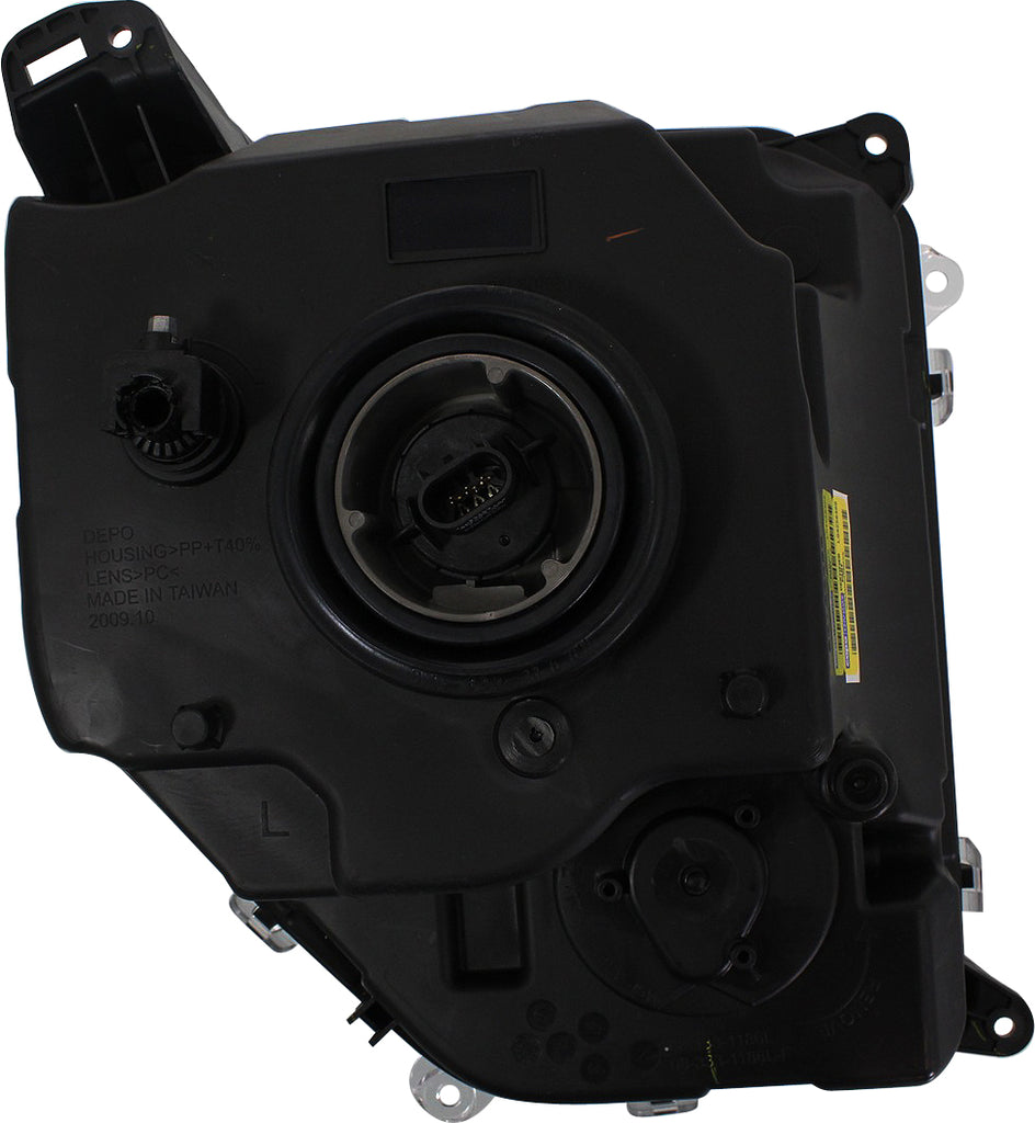LIBERTY 08-12 HEAD LAMP LH, Assembly, Halogen, Chrome Interior, w/o Fog Light, Round Bulb Shield - CAPA