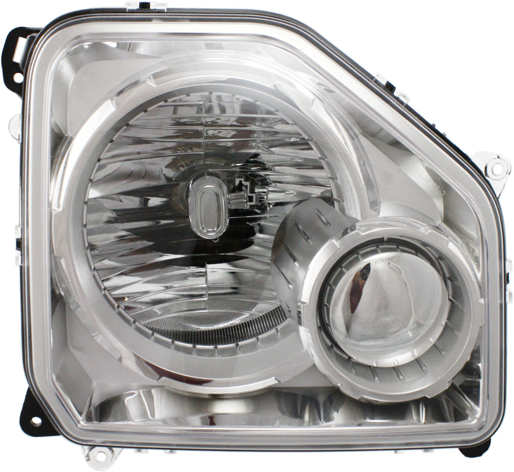LIBERTY 08-12 HEAD LAMP LH, Assembly, Halogen, Chrome Interior, w/o Fog Light, Round Bulb Shield