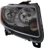 COMPASS 13-17 HEAD LAMP RH, Assembly, Standard Type, (13-13, w/ Black Trim) - CAPA