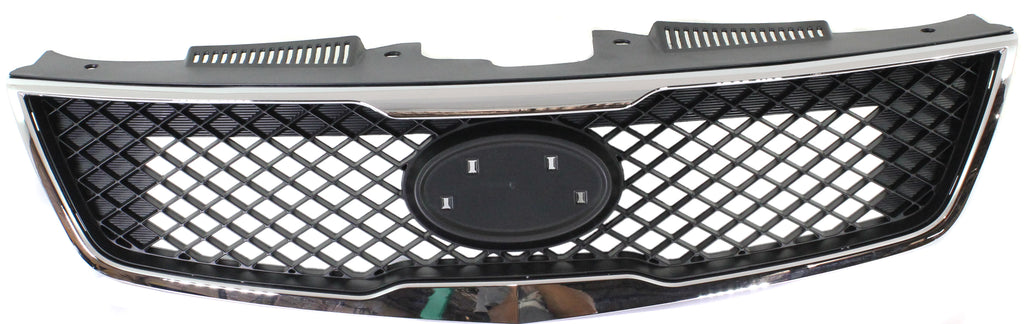 FORTE 10-10 GRILLE, Textured Black Shell and Insert, w/Chrome Molding