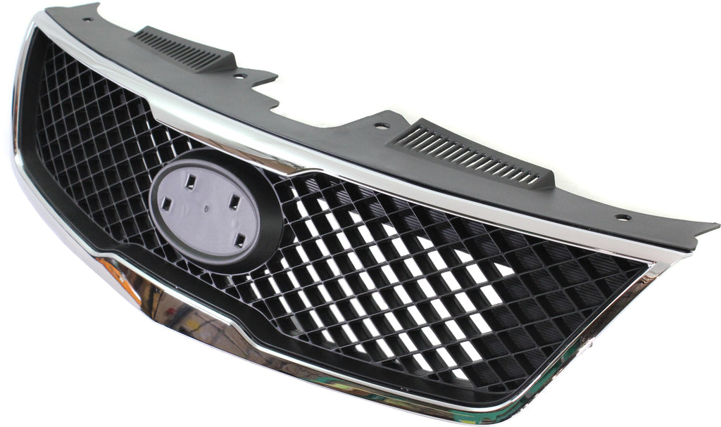 FORTE 10-10 GRILLE, Textured Black Shell and Insert, w/Chrome Molding