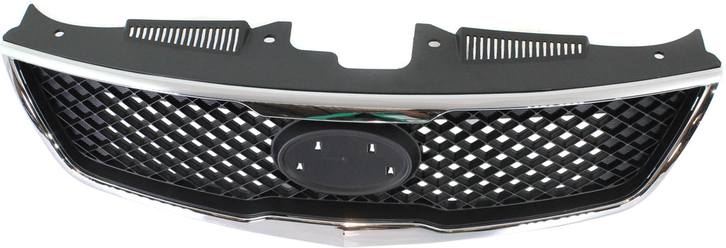 FORTE 10-10 GRILLE, Textured Black Shell and Insert, w/Chrome Molding