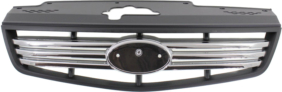 RIO5 06-09/RIO 07-09 GRILLE, Black Shell and Insert, w/ Chrome Insert, Hatchback/Sedan