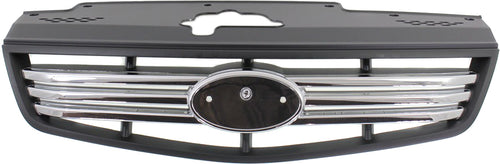 RIO5 06-09/RIO 07-09 GRILLE, Black Shell and Insert, w/ Chrome Insert, Hatchback/Sedan