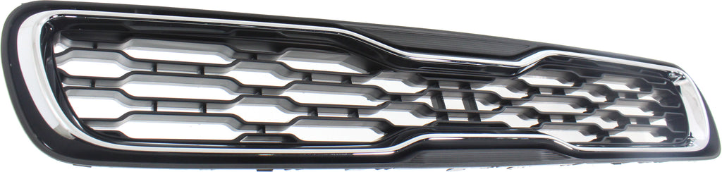 SOUL 12-12 GRILLE, Textured Black Shell and Insert, w/ Chrome Insert Opening Molding - CAPA