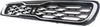 SOUL 12-12 GRILLE, Textured Black Shell and Insert, w/ Chrome Insert Opening Molding - CAPA