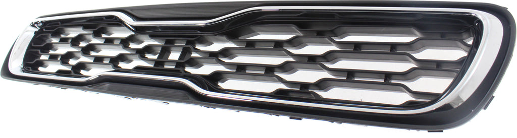 SOUL 12-12 GRILLE, Textured Black Shell and Insert, w/ Chrome Insert Opening Molding - CAPA